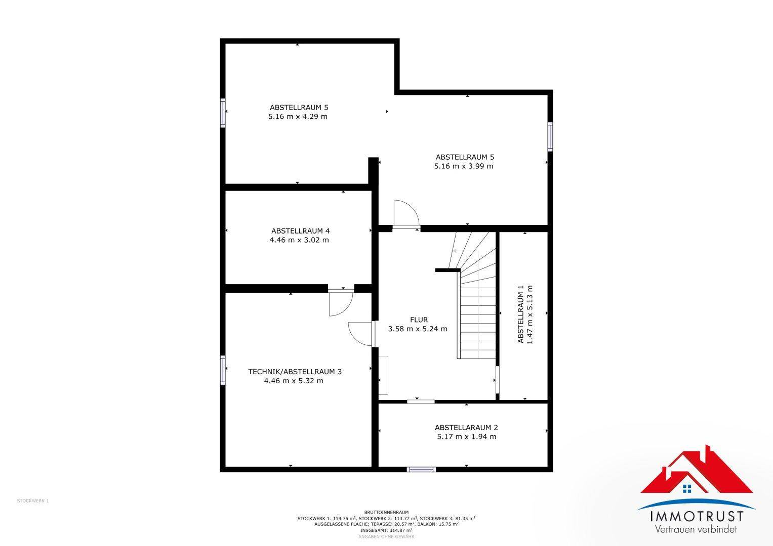 Plan Kellergeschoss