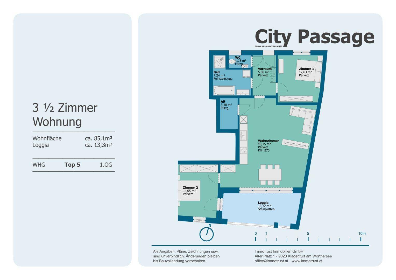 Plan Wohnung Top 5 - 1.OG