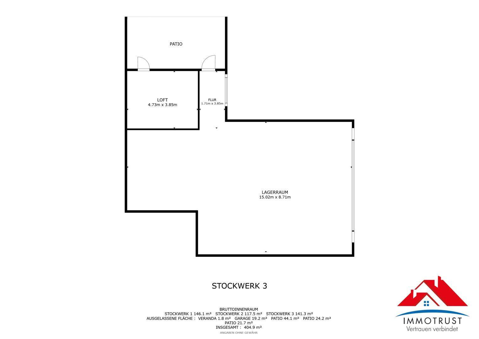 Plan Obergeschoss