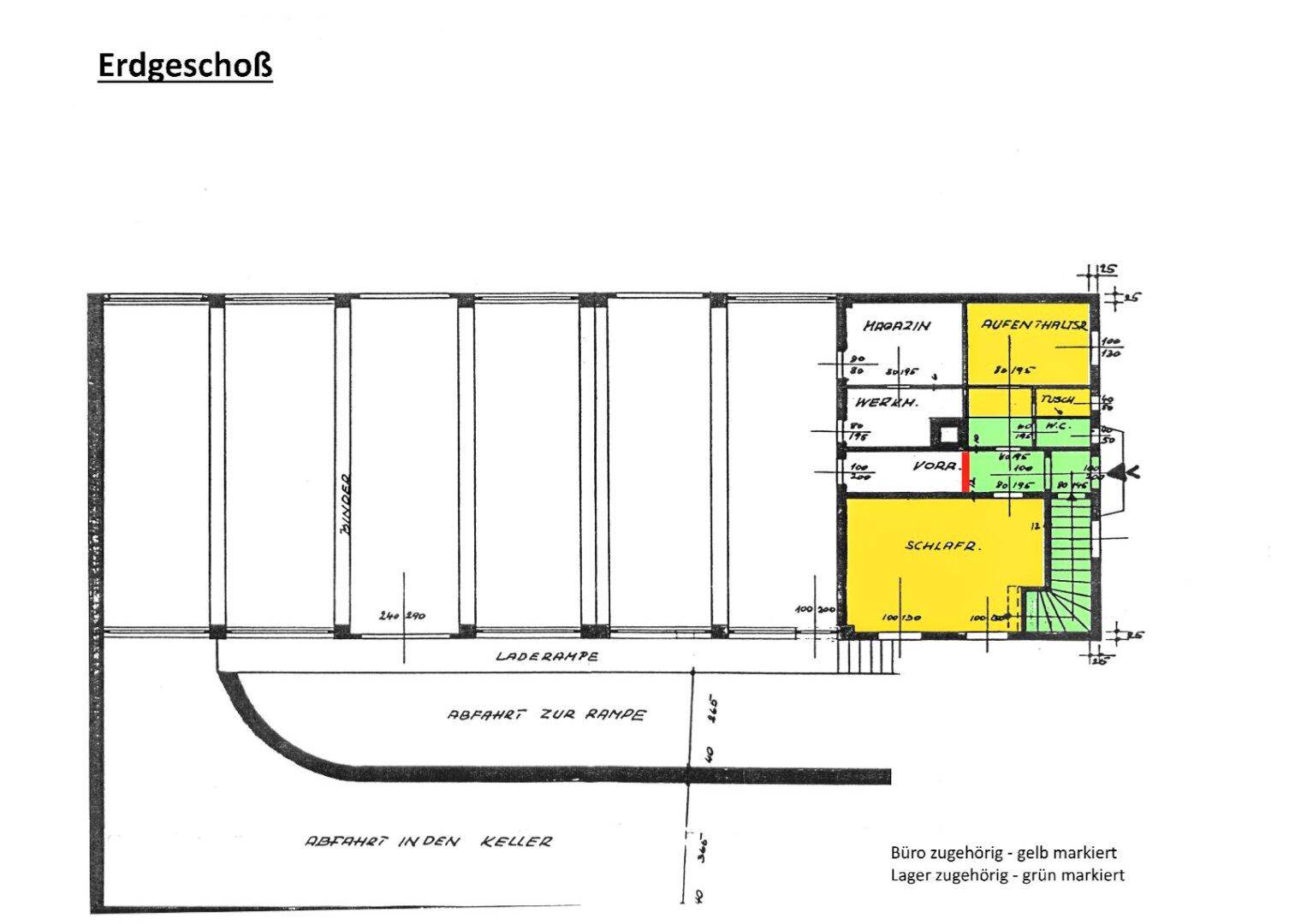 Plan Obergeschoss