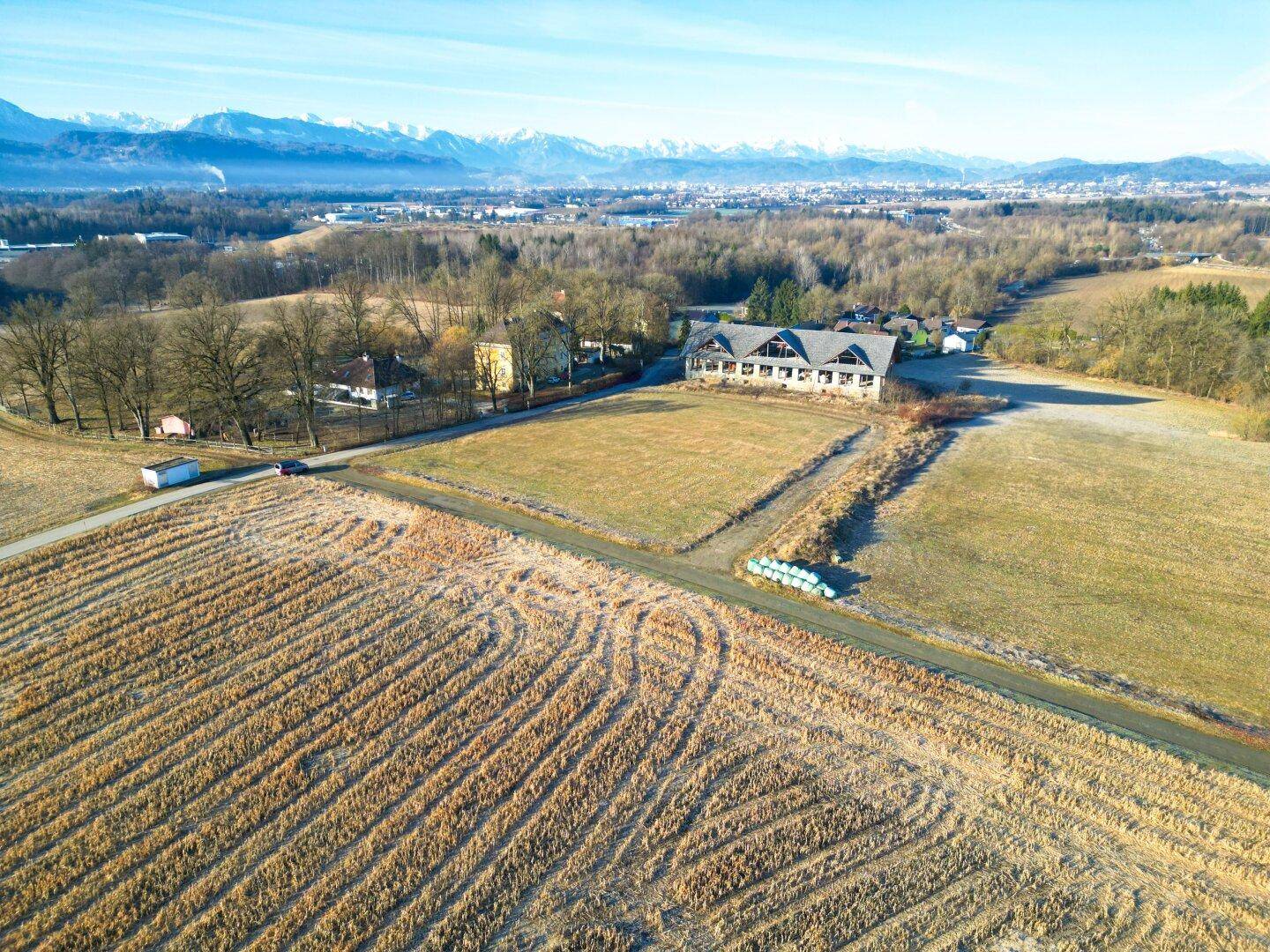 Luftbild Baugebiet Farchern/Klagenfurt