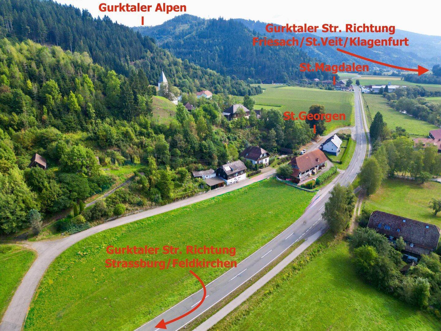 Luftbild Lage Haus
