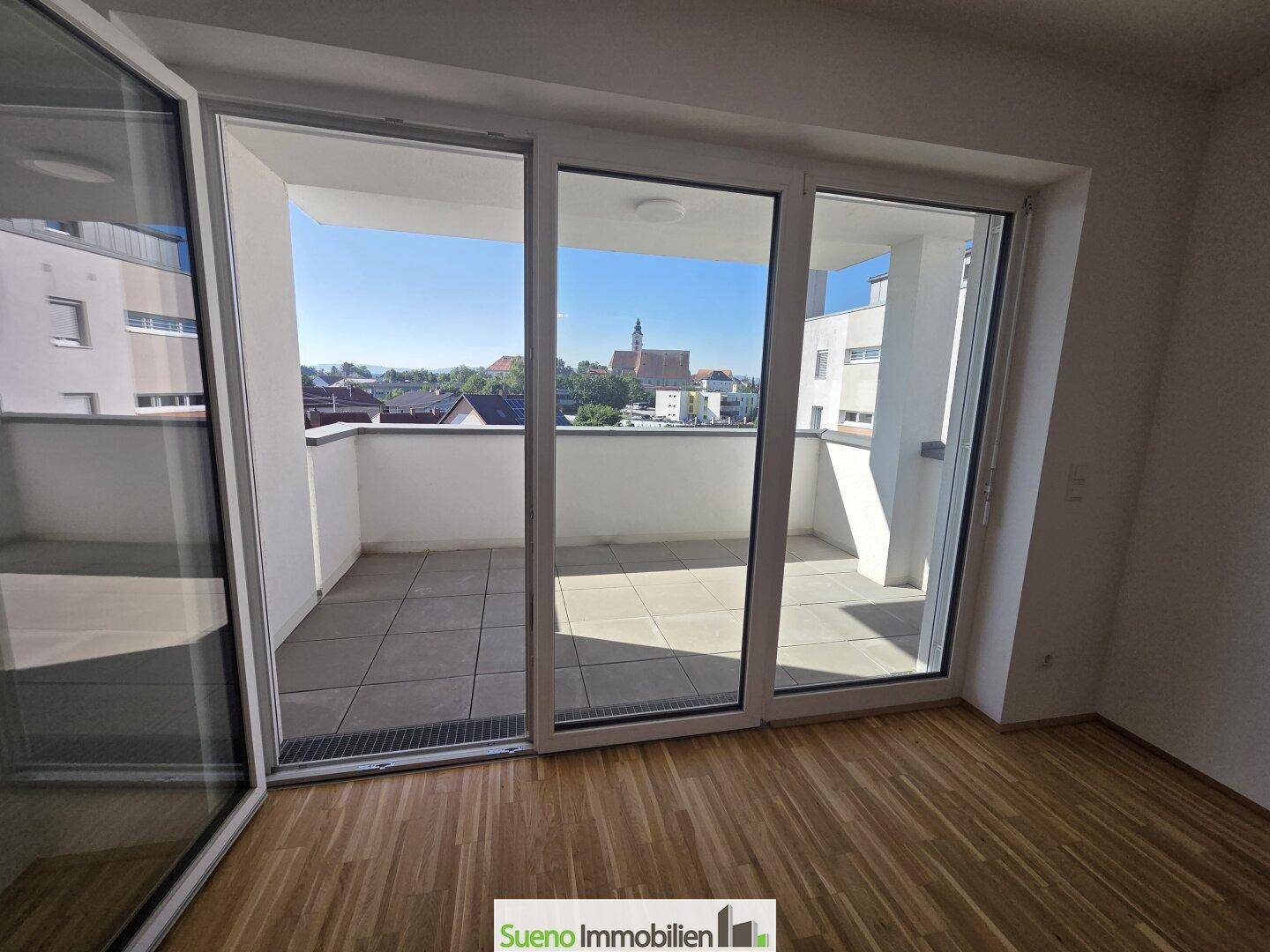 Ausblick auf Loggia/Balkon