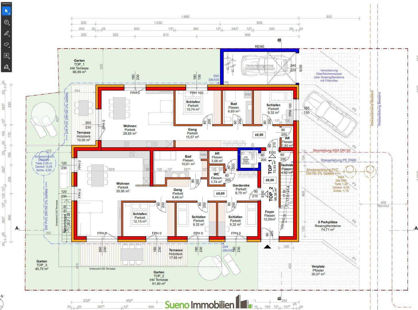 Garage + Stellplatz + Gartenanteil