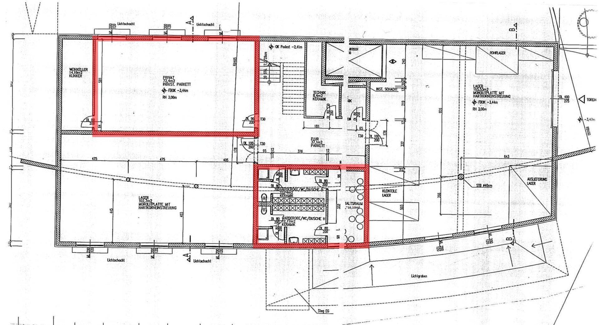 Plan Kellergeschoss