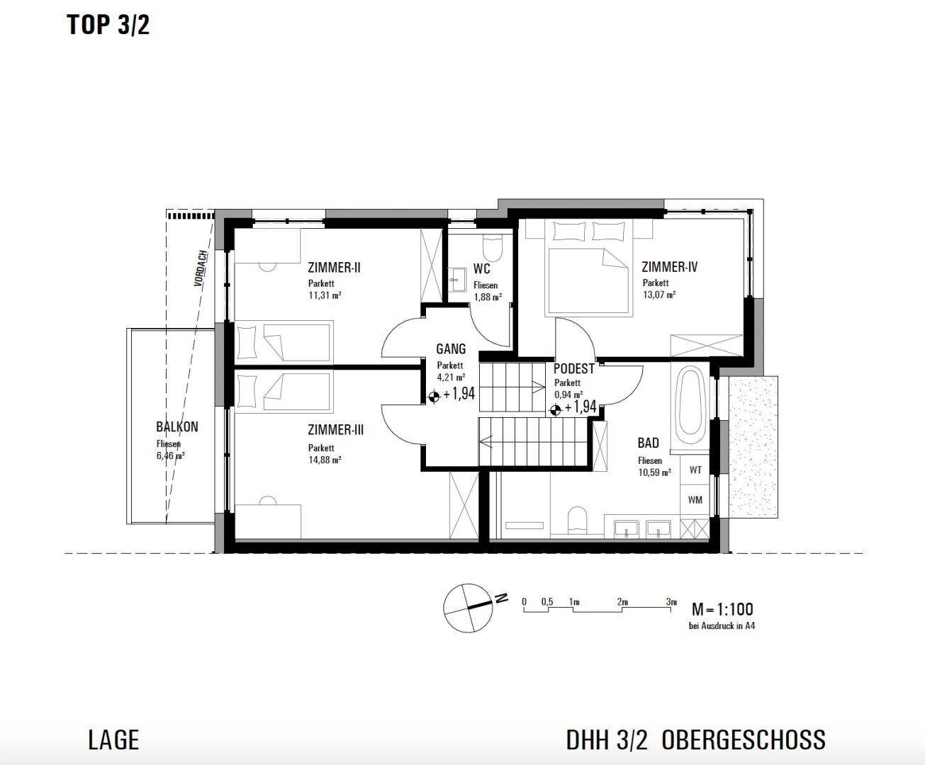 Grundriss Obergeschoss