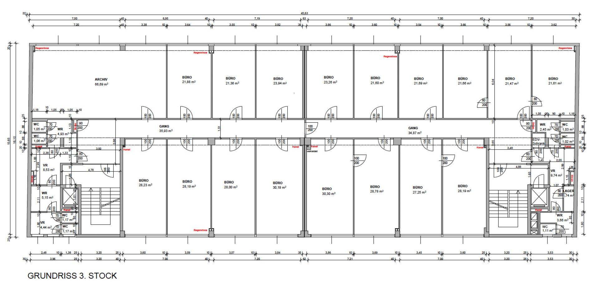Grundriss 3. Stock