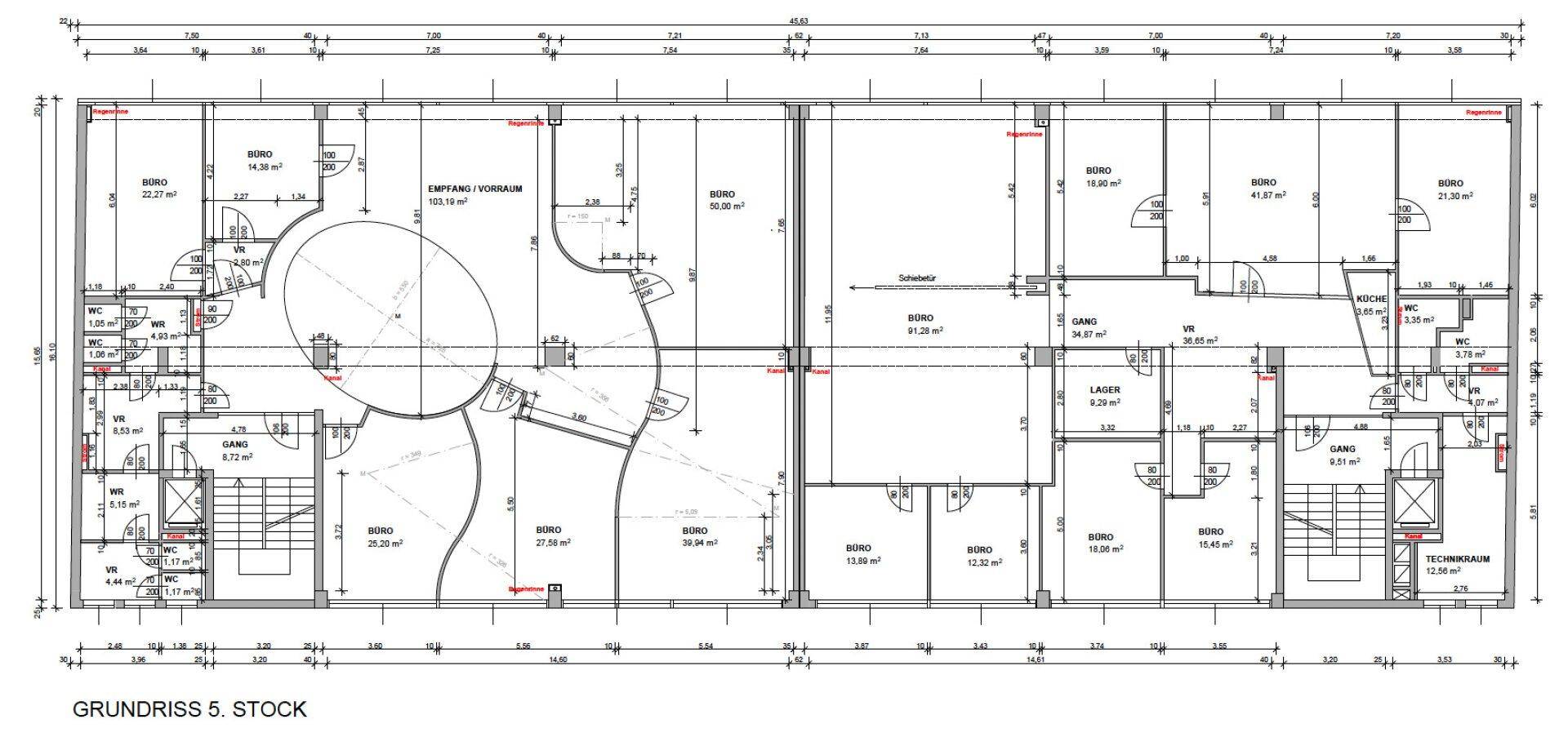 Grundriss 5. Stock
