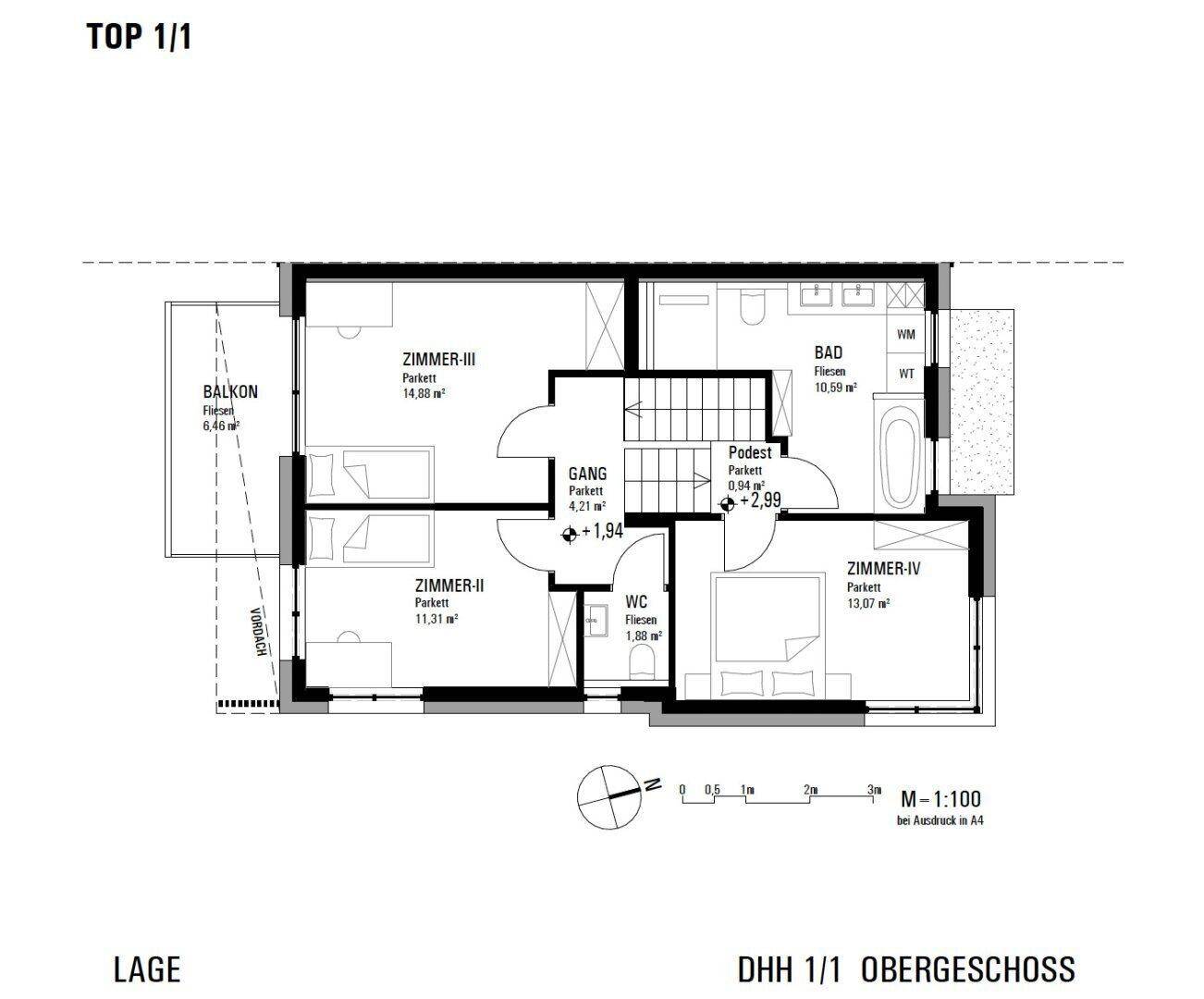 Grundriss Obergeschoss