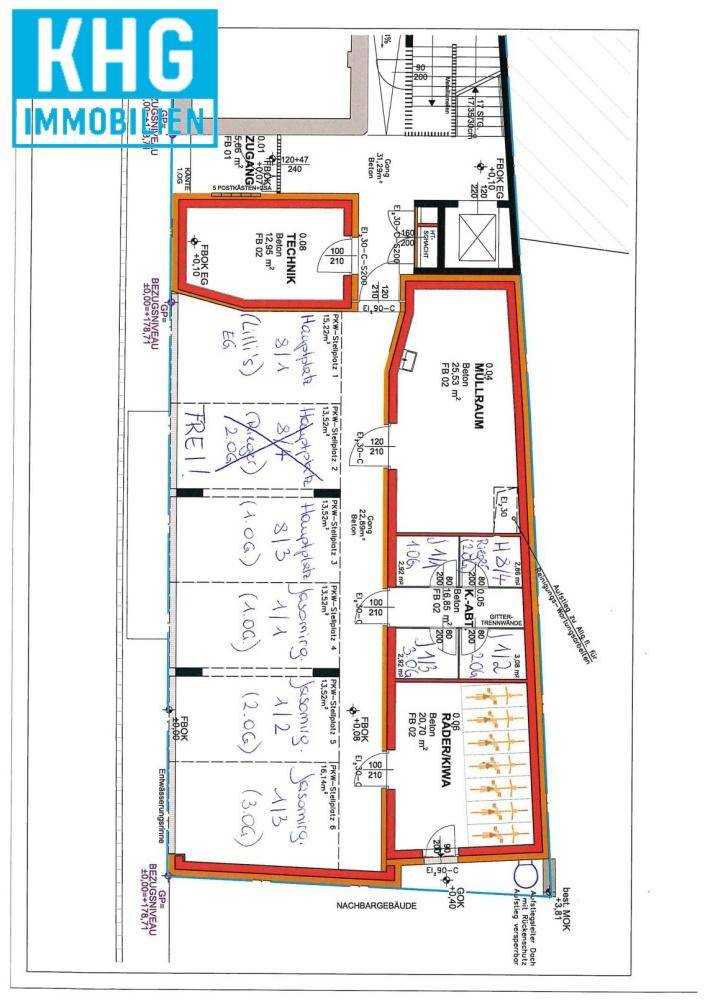 Plan Parkplätze und