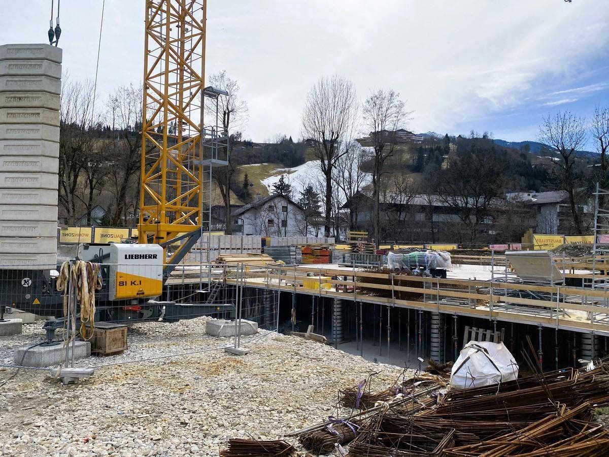 Errichtung Tiefgarage - Baufortschritt April 2023