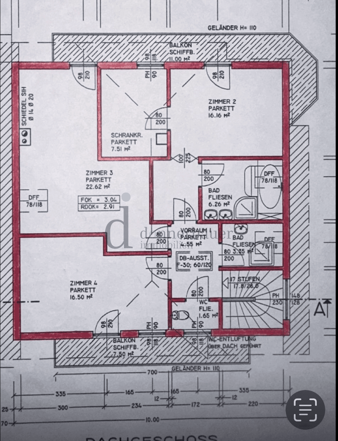 Grundriss Dachgeschoss