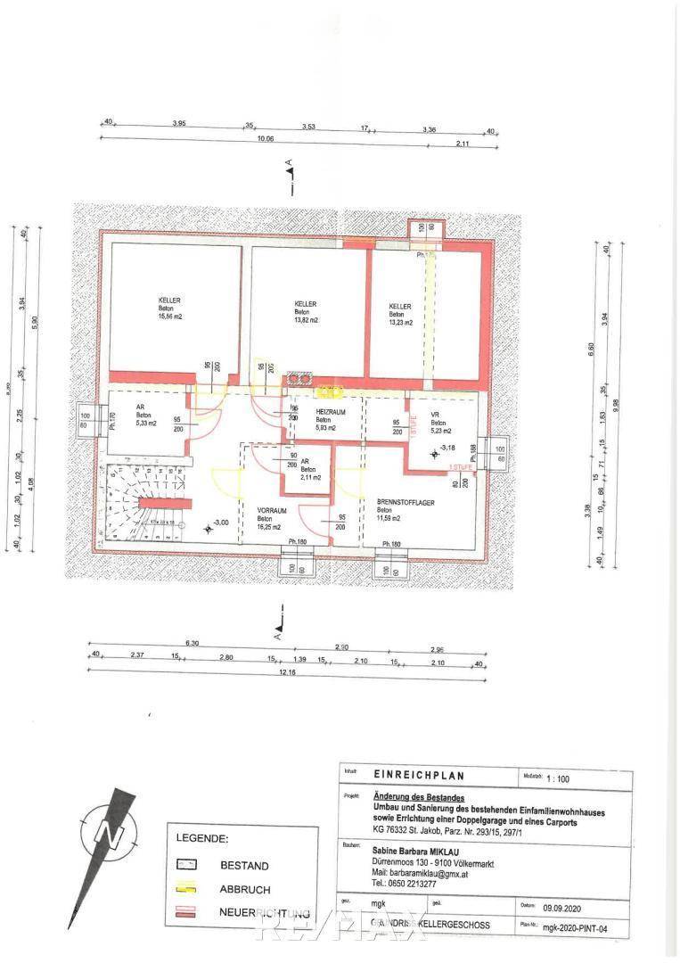 Grundrissplan KG