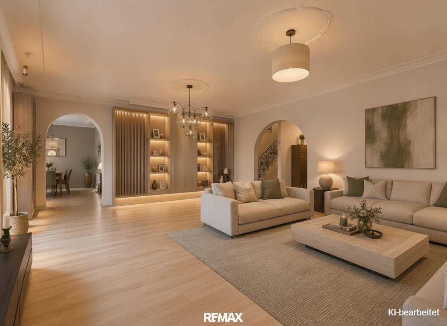 Wohnzimmer KI-bearbeitet