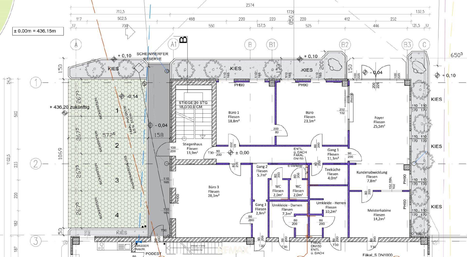 Grundriss Büro EG