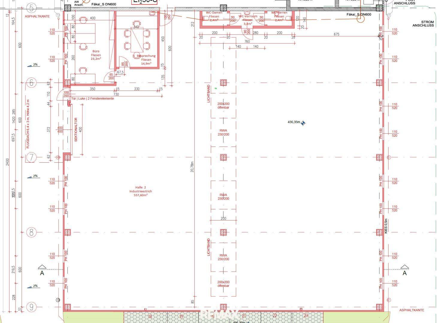 Grundriss Produktionshalle 2