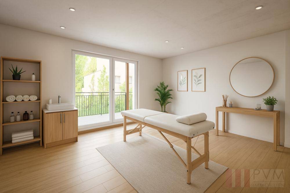 Einrichtungsvorschlag für einen Massagebereich