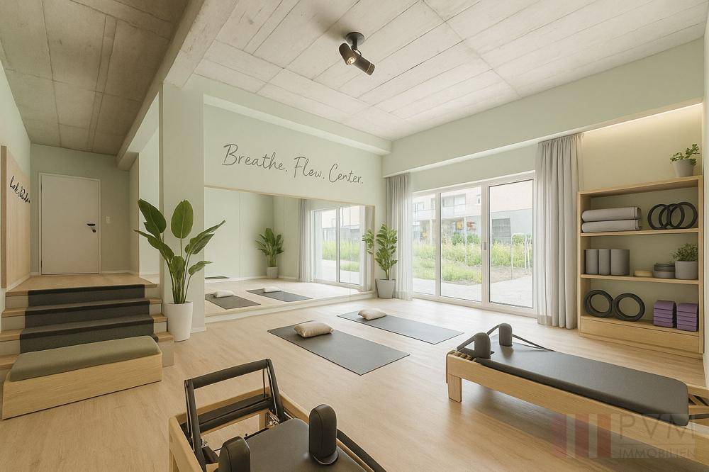 Einrichtungsvorschlag für ein Pilatesstudio