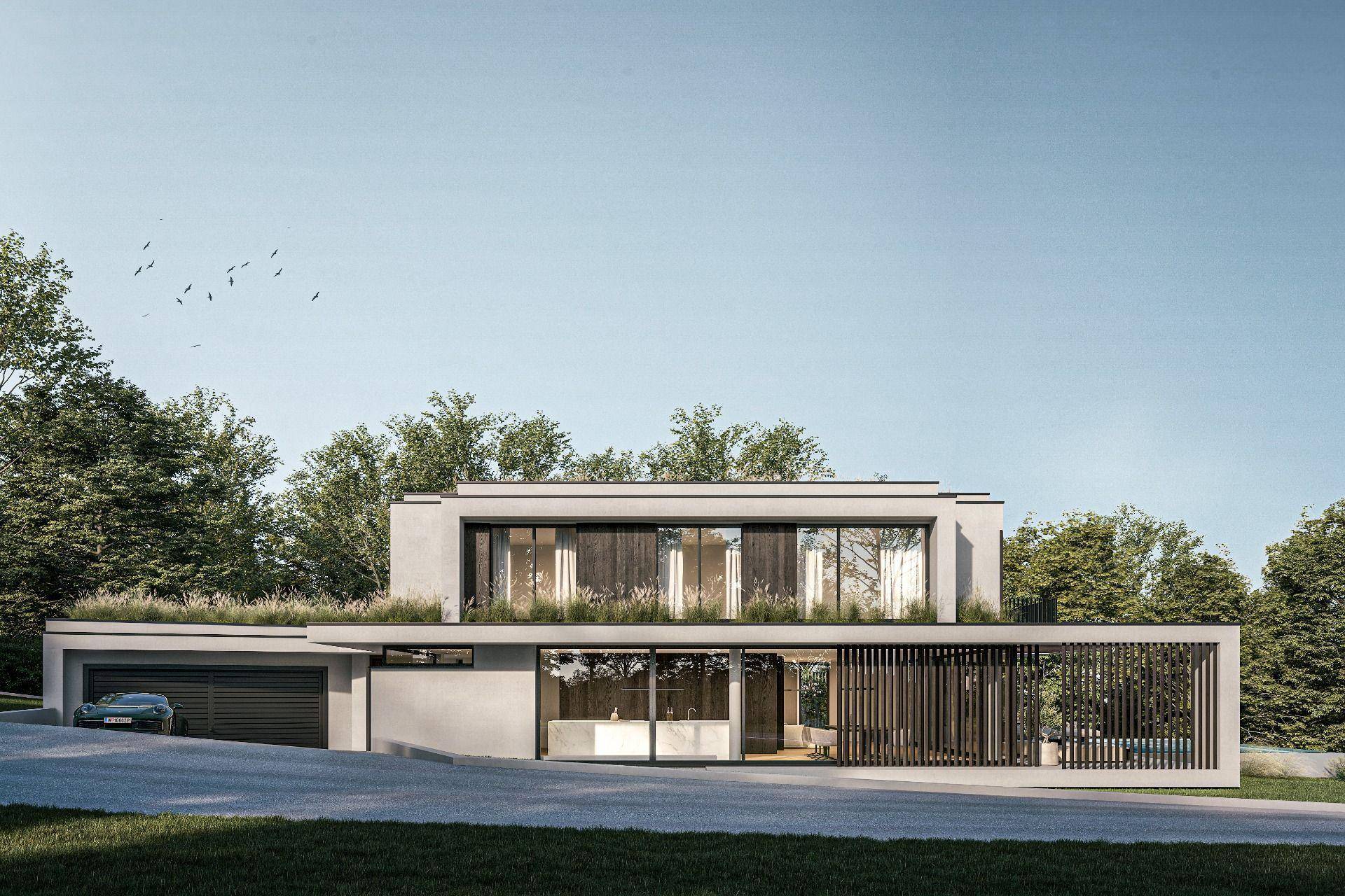 Ein Zuhause wie Urlaub - exklusive Designvilla am Waldrand mit Pool | provisionsfrei - Ansicht 3