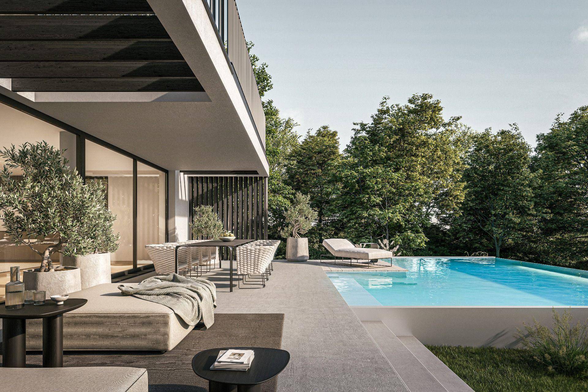 Ein Zuhause wie Urlaub - exklusive Designvilla am Waldrand mit Pool | provisionsfrei - Ansicht 2