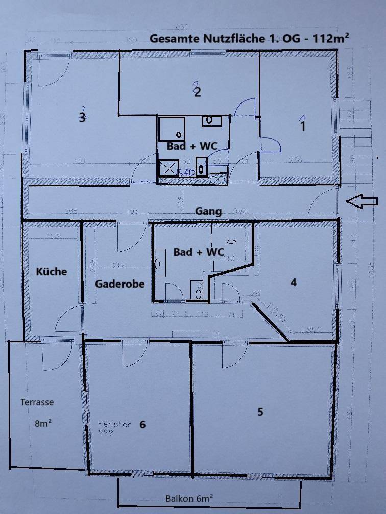 Wohnung 1. Stock Skizze neu