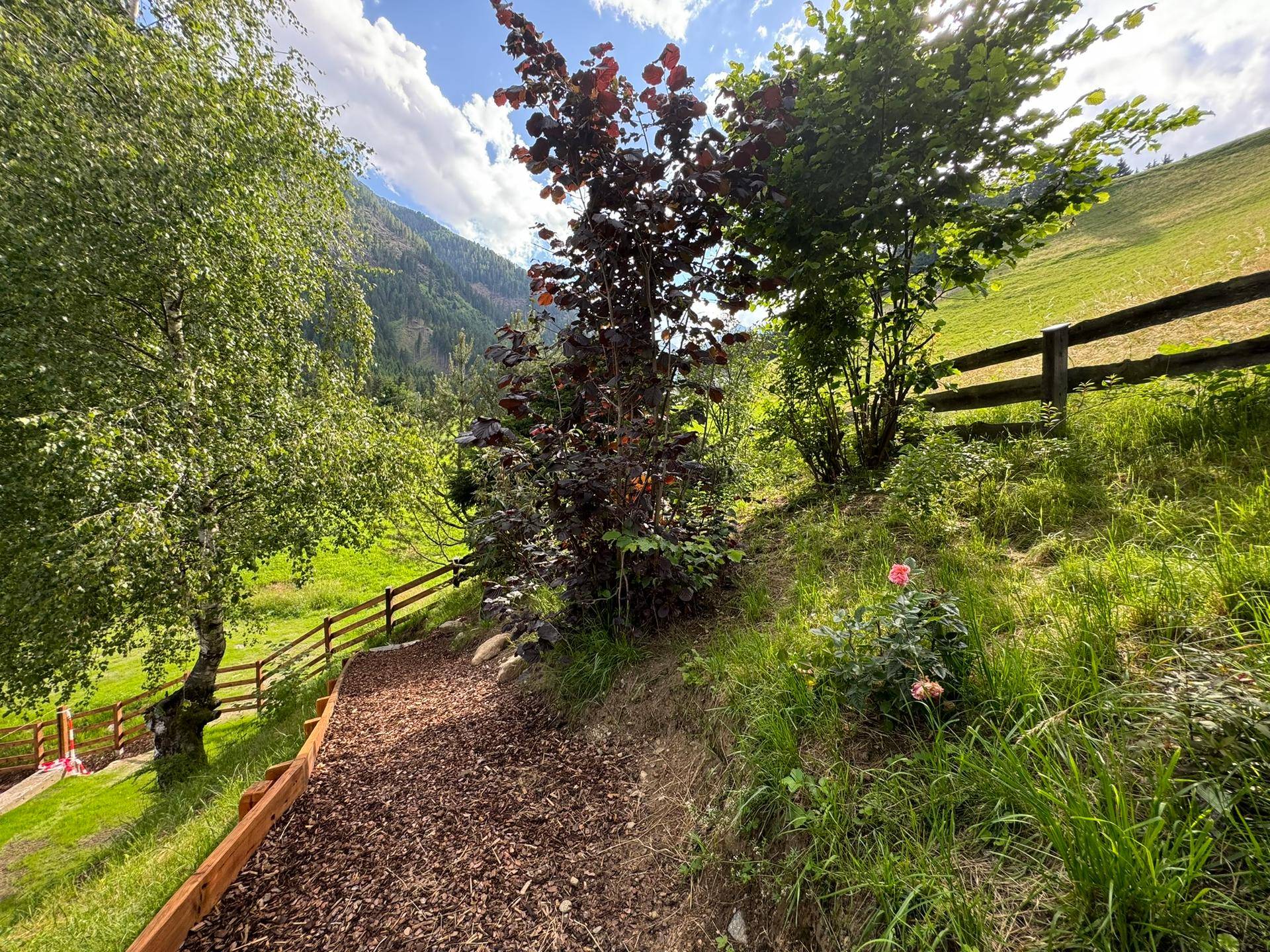 Garten im Norden mit Blick Taleinwärts