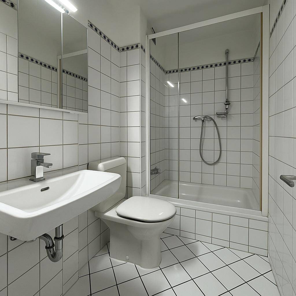 Dusche mit WC