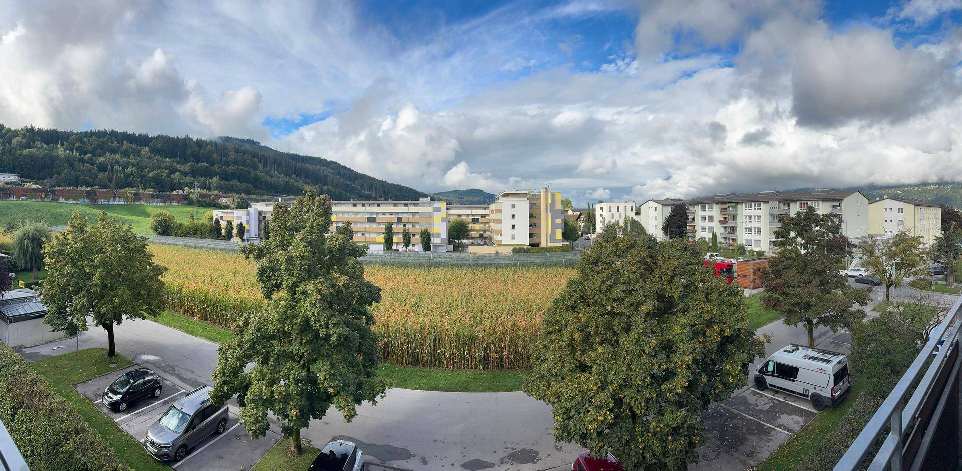 Panoramablick vom Westbalkon