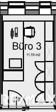 Grundriss Büro ca. 12m²