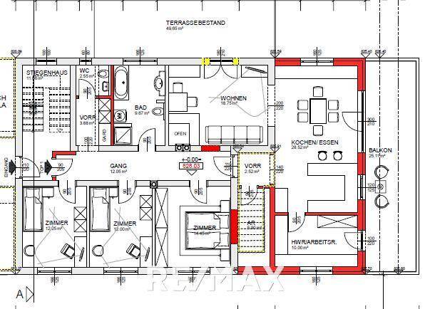 Wohnung - Grundriss W1 - EG