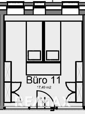 Grundriss Büro ca. 18m²