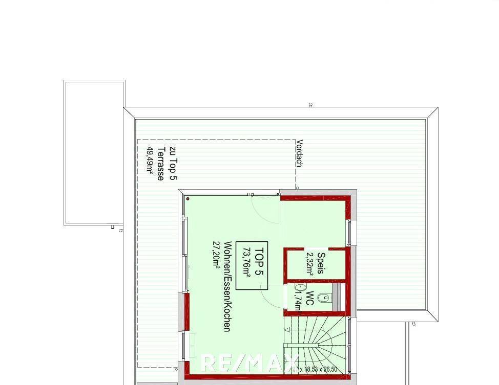 Wohnung - Plan Top 5 DG