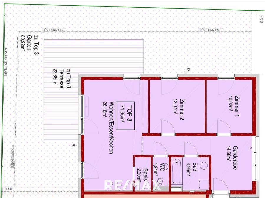 Wohnung - Plan TOP 3
