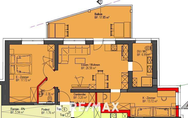 Pfunds - Wohnung - Grundriss Top 06