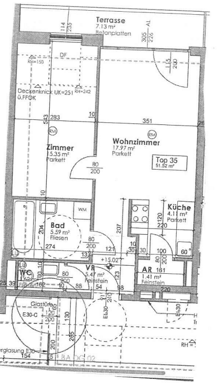 Plan Hernalser Hauptstraße Top 35