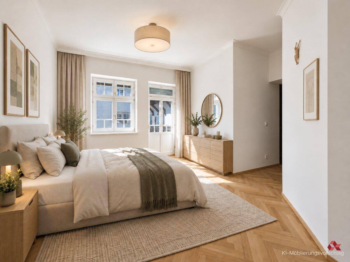 Schlafzimmer - Möblierungsvorschlag
