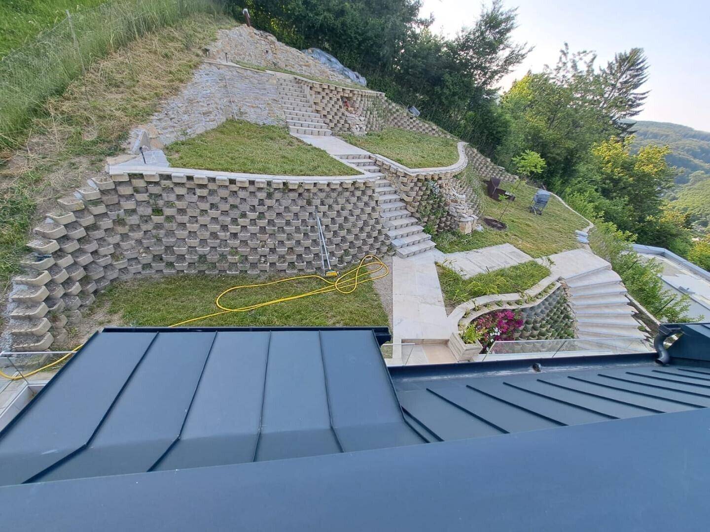 Blick auf Garten