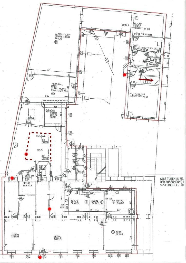 Lokal Flächenplan Gesamtes EG