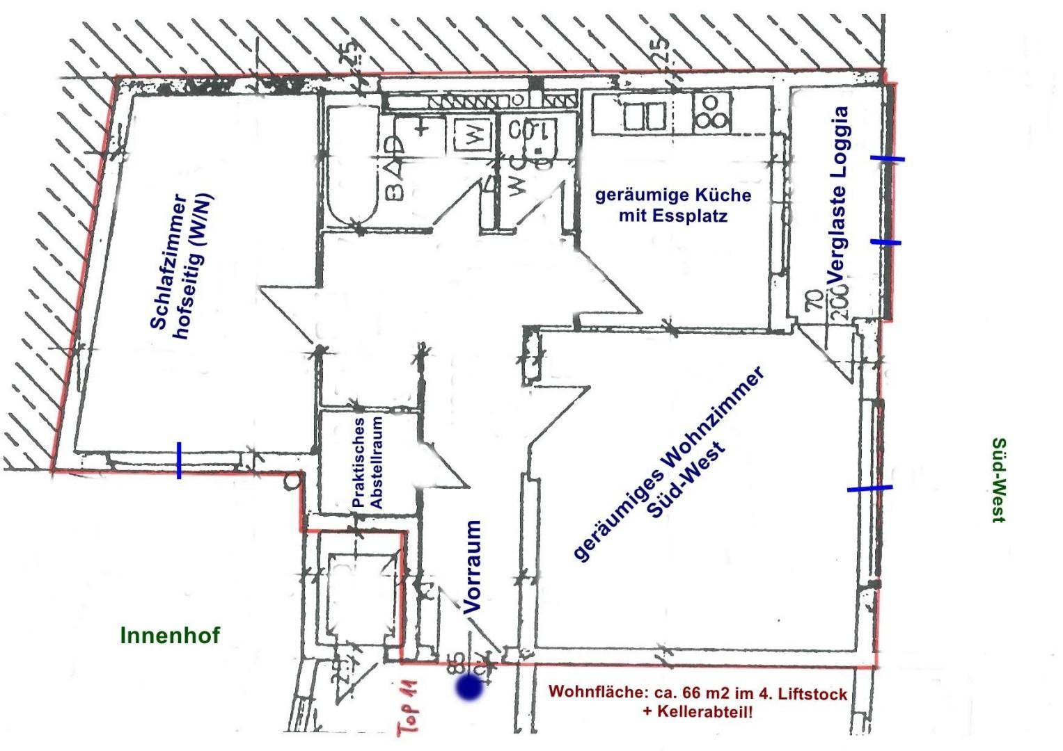 Grundriss Perfekte Raumaufteilung auf ca. 66 m²