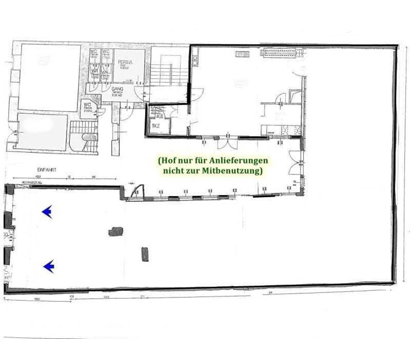 Grundrissplan Lokal BESTAND