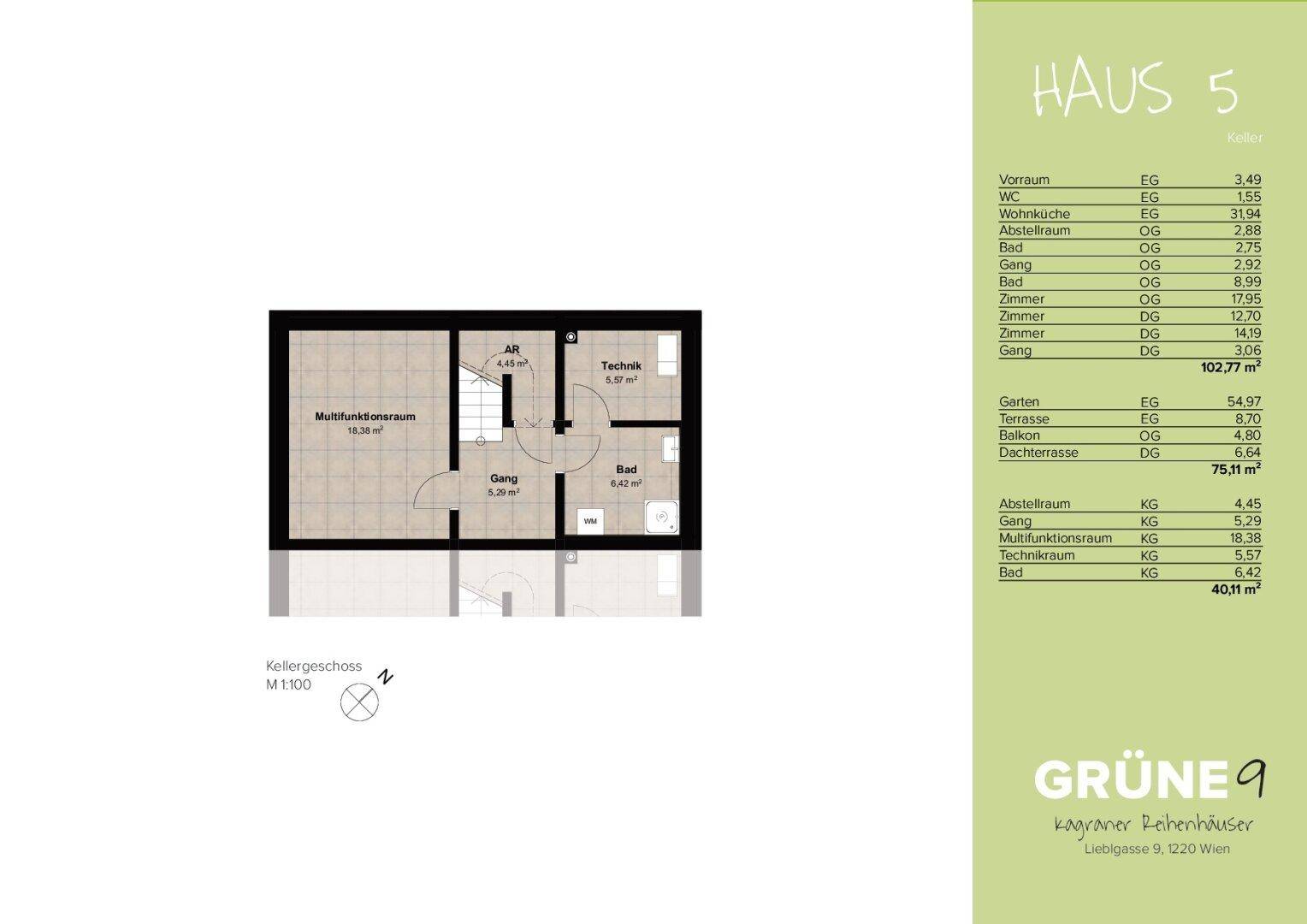 Grundrissplan UG