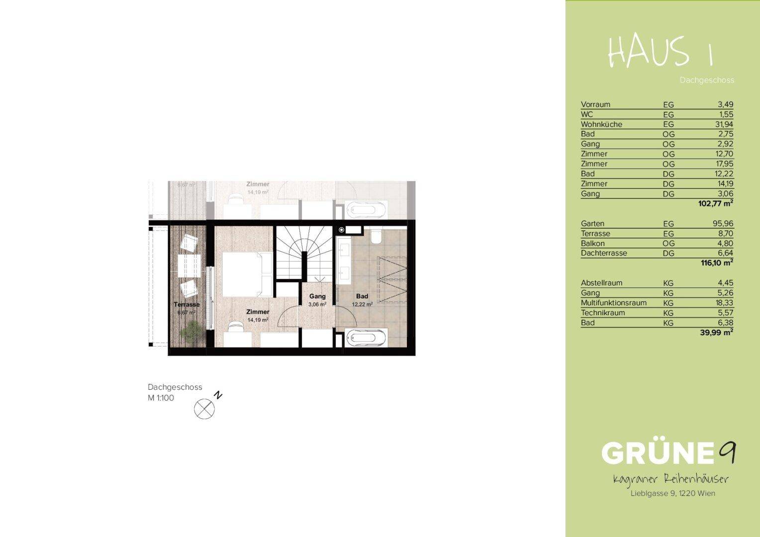 Plan 2.OG mit Terrasse