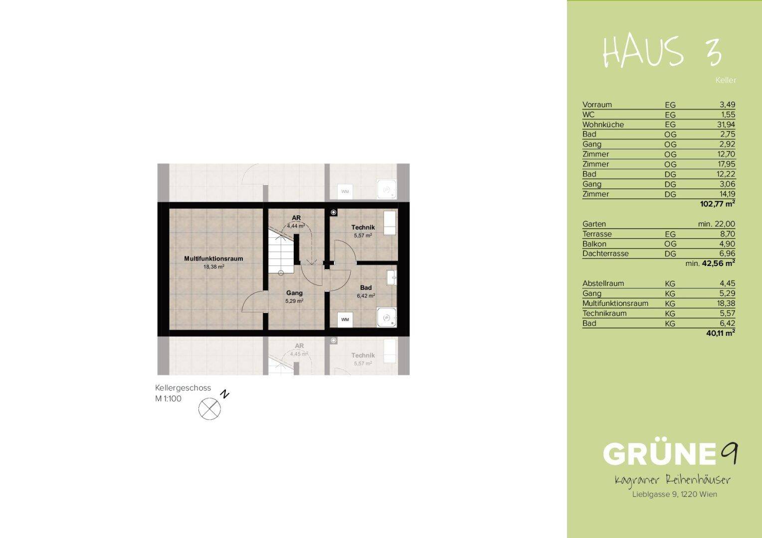 Grundrissplan UG