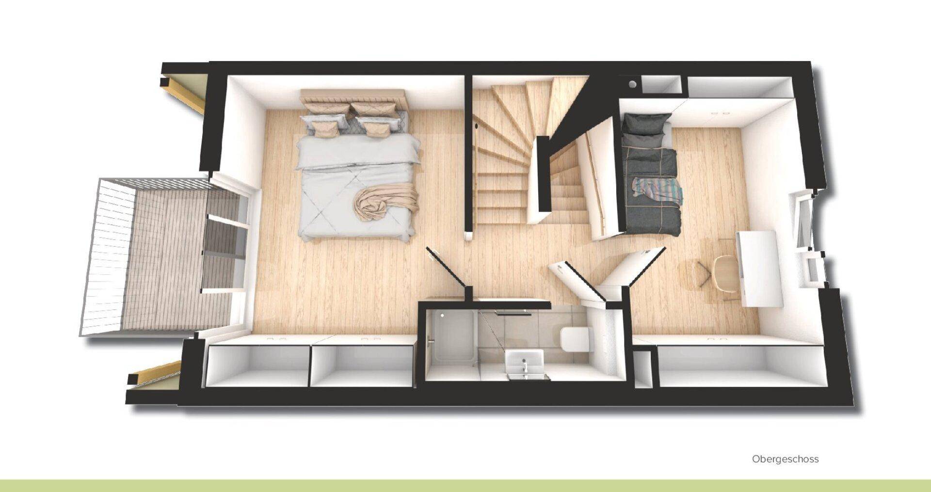 Grundrissplan 1.OG mit Balkon
