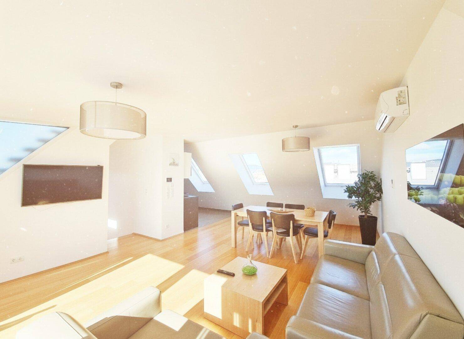 ++NEU++ Einzigartige High-End-Dachgeschosswohnung mit zwei Sonnenterrassen, Weitblick und ruhiger Lage! 50 m zum Augarten! - Ansicht 4