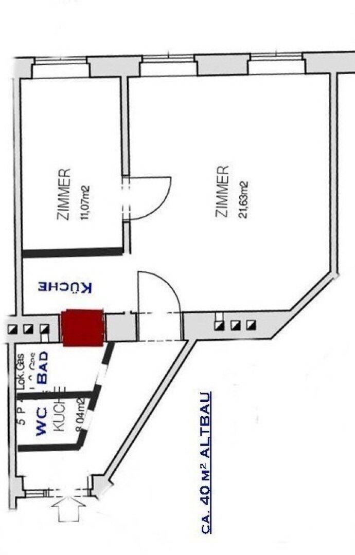 Bestandsplan ca. 40,50 m²