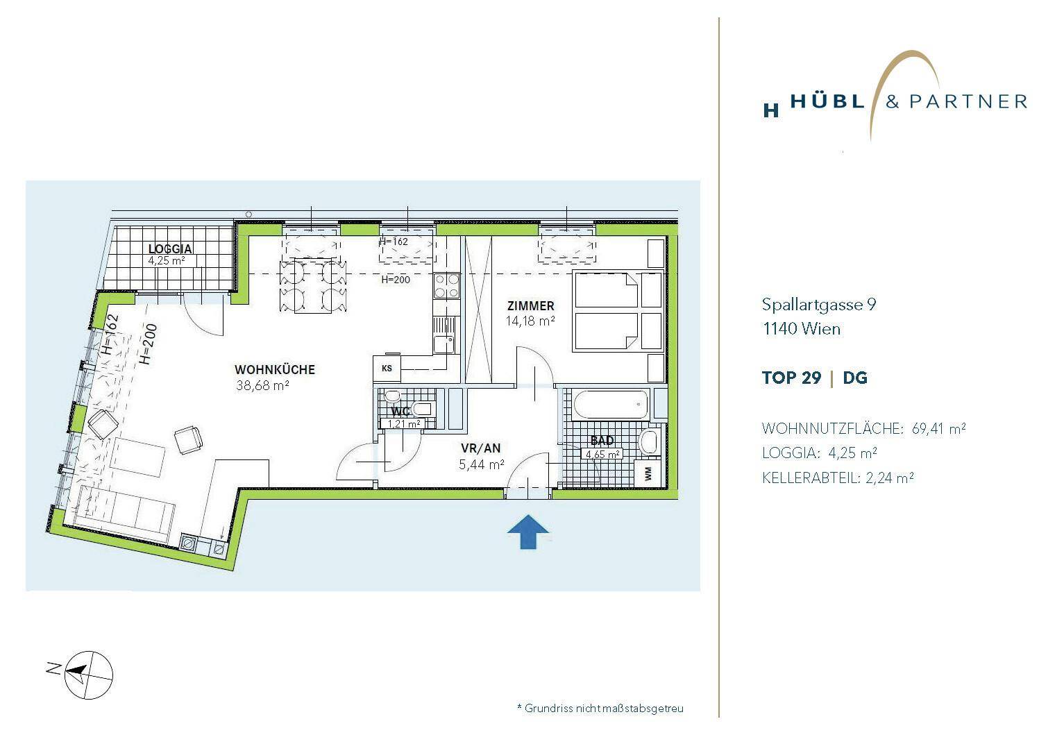 Grundrissplan_Spallartgasse9_Top29