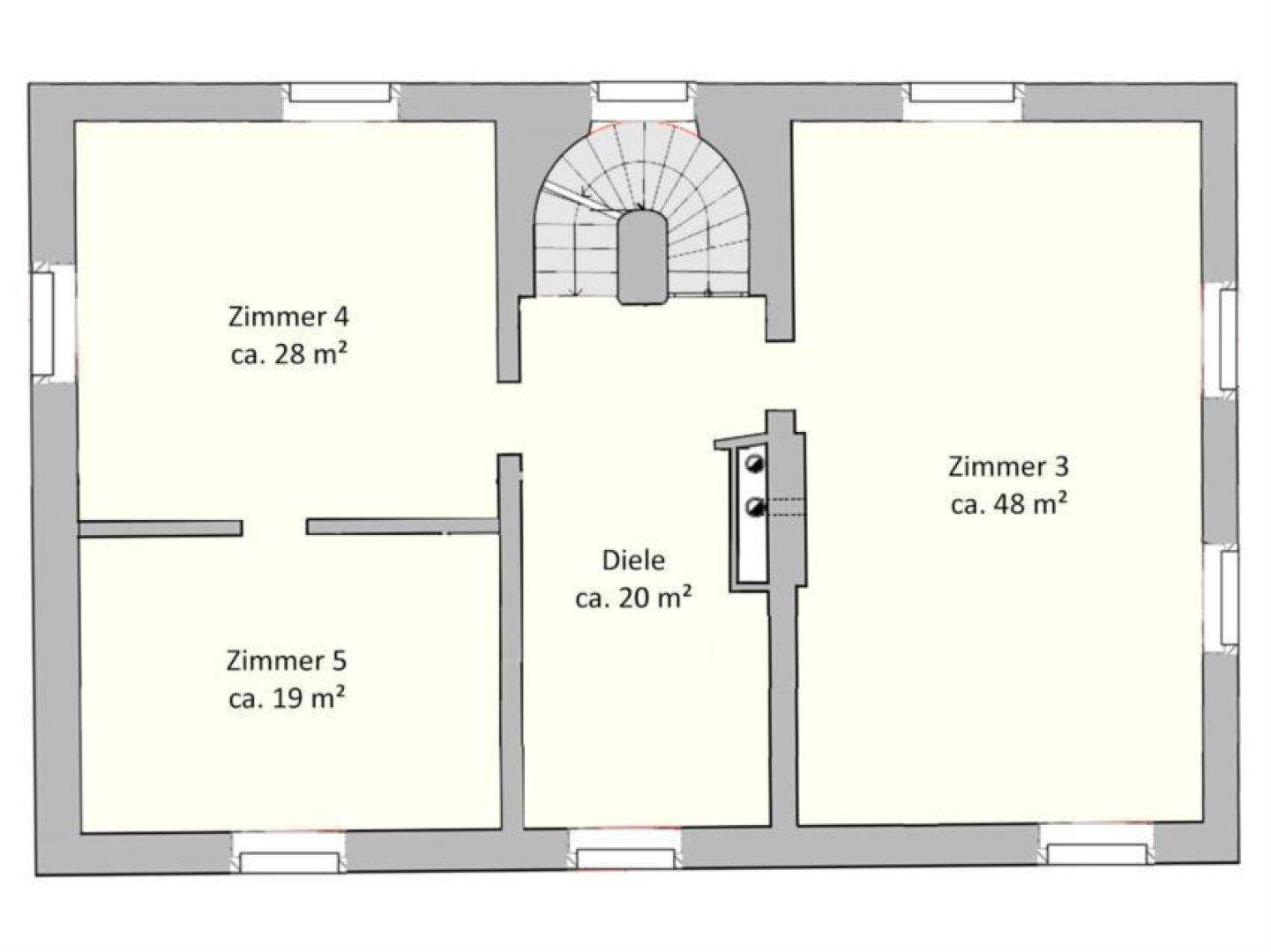 Skizze Obergeschoß