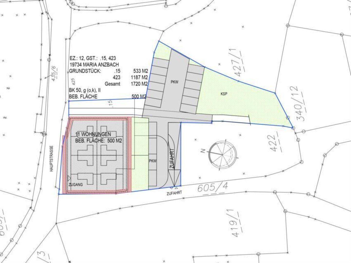 Bauträger-Grundstück mit Altbestand im Ortszentrum/Kerngebiet von Maria Anzbach - Ansicht 4