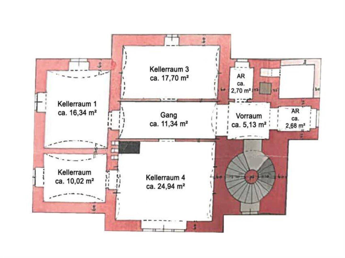 Grundriss Skizze Keller